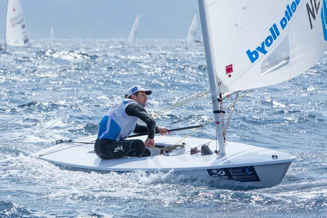 Laser, 2014 ISAF Sailing World Cup Hyeres, day 1 &copy; Thom Touw http://www.thomtouw.com